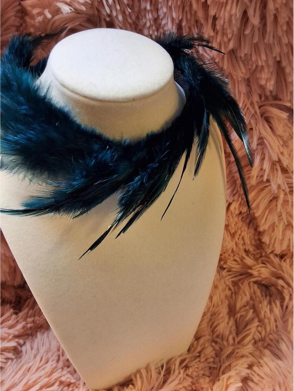 TURQUOISE FEATHER CHOKER